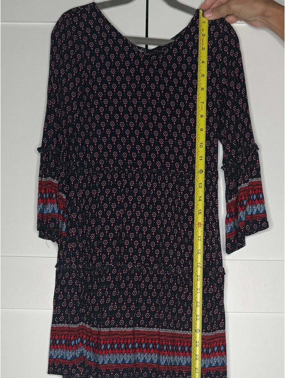 PPLA Girls Boho Border Print Dress Size 7/8
